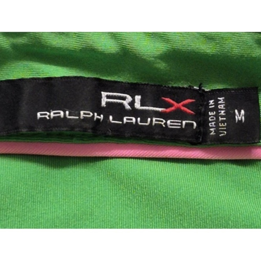 RLX Ralph Lauren men's green striped golf polo shirt Medium short sleeve outdoor - Picture 8 of 16